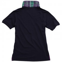 Plain Men's check trim polo Asquith & Fox 200 GSM